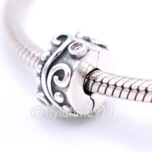 Authentic PANDORA Tendril Pink CZ Clip - 790380PCZ